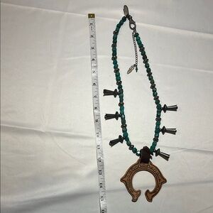 Turquoise and Brown Beaded Necklace